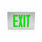 Isolite TL2-AC-G-2-BA-MPA 2W Aluminum Thin Line Die-Cast LED Exit Sign, AC Only, Green Letters, Double Face, Brushed Aluminum Frame, 12" Pendant Mount