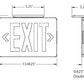 Isolite TL2-EM-G-2-BA-MPA 2.4W Aluminum Thin Line Die-Cast LED Exit Sign, Battery Backup, Green Letters, Double Face, Brushed Aluminum Frame, 12" Pendant Mount