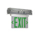 Isolite UEL-AC-G-1C2M-MTEBR Universal Recessed Edge-Lit LED Exit Sign, AC Only, Green Letter, Single Face/Clear Background & Double Mirrored Background, Universal Mount