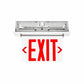 Isolite UEL-AC-R-1C2M-MTEBR Universal Recessed Edge-Lit LED Exit Sign, AC Only, Red Letter, Single Face/Clear Background & Double Mirrored Background, Universal Mount