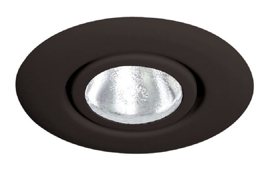 Juno Recessed Lighting 10-BL (10 BL) 4" Line Voltage Flush Gimbal Ring Trim, Black Trim