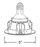 Juno Recessed Lighting 12W-SC (12 WSC) 4" Line Voltage Perimeter Frosted Lens Trim, Satin Chrome Trim