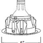Juno Recessed Lighting 13-WH (13 WH) 4" Line Voltage Pinhole with Integral Shield Trim, White Trim