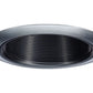 Juno Recessed Lighting 14B-SC (14 BSC) 4" Line Voltage Baffle Downlight Trim, Black Baffle, Satin Chrome Trim