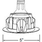 Juno Recessed Lighting 14B-SC (14 BSC) 4" Line Voltage Baffle Downlight Trim, Black Baffle, Satin Chrome Trim