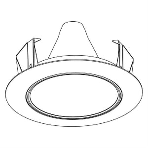 Juno Recessed Lighting 17HYP2-HZ-WH (17HYP2 HZWH) 4" LED Hyperbolic Reflector Trim, Haze Cone, White Trim Ring