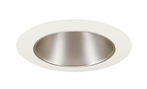 Juno Recessed Lighting 17HZ-WH (17 HZWH) 4" Line Voltage Reflector Downlight Trim, Haze Reflector, White Trim