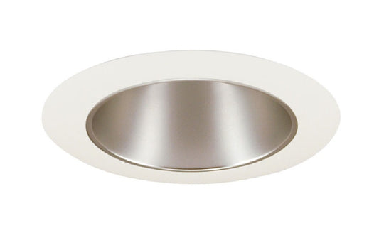 Juno Recessed Lighting 17PT-SC (17 PTSC) 4" Line Voltage Reflector Downlight Trim, Pewter Reflector, Satin Chrome Trim
