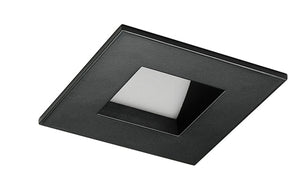 Juno Aculux Recessed Lighting 2001SQBHZ-SF 2" LED Square Adjustable Angle Cut Reflector, Lensed, Black Haze Self Flanged Trim