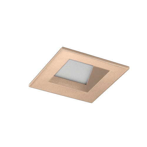 Juno Aculux Recessed Lighting 2001SQWHZ-FM 2" LED Square Adjustable Angle Cut Reflector, Lensed, Wheat Haze Flush Mount Trim