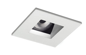 Juno Aculux Recessed Lighting 2008SQHZ-SFWH 2" LED Square Adjustable Angle Cut Reflector, Haze Reflector, White Self Flanged Trim
