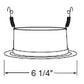 Juno Recessed Lighting 204W-WH (204 WWH) 5" LED, Line Voltage Downlight Trim, White Reflector, White Trim
