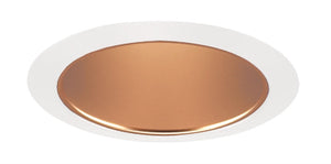 Juno Recessed Lighting 206WHZ-WH (206 WHZWH)  5" Line Voltage Deep Cone Reflector Trim, Wheat Haze Reflector, White Trim