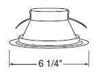 Juno Recessed Lighting 207W-WH (207 WWH) 5" Line Voltage Cone Reflector Trim, White Reflector, White Trim