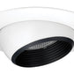 Juno Recessed Lighting 208NB-WH (208N BWH) 5" Line Voltage Adjustable Eyeball with Baffle Trim, Black Baffle, White Trim