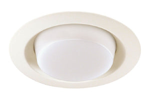 Juno Recessed Lighting 21-WH (21 WH) 6" LED, Line Voltage, Drop Opal Trim, White Trim