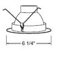 Juno Recessed Lighting 212-SC (212N-SC) 5" LED, Line Voltage Perimeter Frosted Lens Shower Trim, Satin Chrome Trim