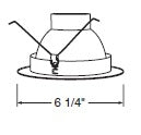 Juno Recessed Lighting 212-SC (212N-SC) 5" LED, Line Voltage Perimeter Frosted Lens Shower Trim, Satin Chrome Trim