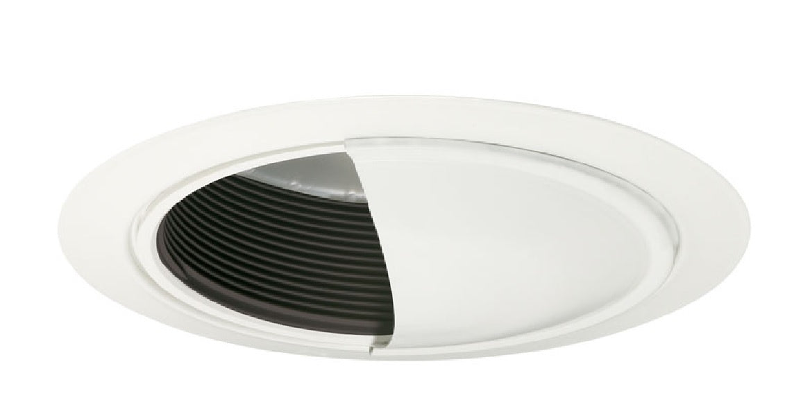 Juno Recessed Lighting 213G3B-WH (213G3 BWH) 5" LED Wall Wash Baffle Trim, Black Baffle, White Trim Ring