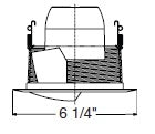 Juno Recessed Lighting 213G3B-WH (213G3 BWH) 5" LED Wall Wash Baffle Trim, Black Baffle, White Trim Ring