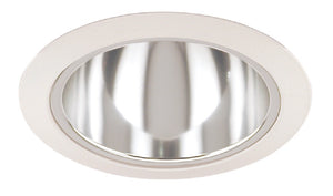 Juno Recessed Lighting 216C-WH (216 CWH) 5" Line Voltage, Compact Fluorescent Enclosed Cone Reflector Trim, Clear Reflector, White Trim
