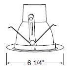 Juno Recessed Lighting 216W-WH (216 WWH) 5" Line Voltage, Compact Fluorescent Enclosed Cone Reflector Trim, White Reflector, White Trim