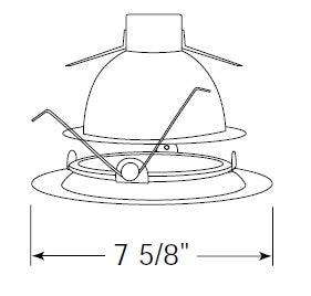 Juno Recessed Lighting 220-PW (220 PW) 6" Fluorescent, Albalite Lens with Reflector Trim, Plastic White Trim