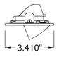 Juno Aculux Recessed Lighting 2228SQ3BHZ-WH-SF (2SQ3ASC BD WHSF) 2" 3 Heads LED Adjustable Scoop Self Flanged Trim, White Finish