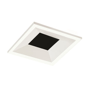 Juno Aculux Recessed Lighting 2307SQBHZ-WH-SF 2" LED Square Downlight Regressed Beveled Pinhole, Self Flanged White Trim