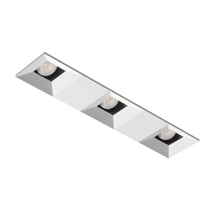 Juno Aculux Recessed Lighting 2308SQ3BHZ-WH-FM 2" 3 Heads LED Regressed Pinhole Flush Mount Trim, White Finish