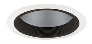 Juno Recessed Lighting 230CB-WH (230 CBWH) 6" Line Voltage, Economy A-Lamp Reflector with Baffle Trim, Black Baffle, White Trim