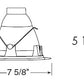 Juno Recessed Lighting 230CB-WH (230 CBWH) 6" Line Voltage, Economy A-Lamp Reflector with Baffle Trim, Black Baffle, White Trim