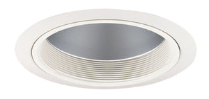 Juno Recessed Lighting 230CW-WH (230 CWWH) 6" Line Voltage, Economy A-Lamp Reflector with Baffle Trim, White Baffle, White Trim