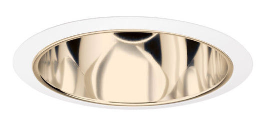 Juno Recessed Lighting 231G-WH (231 GWH) 6" Line Voltage, A-Lamp Reflector Trim, Gold Reflector, White Trim