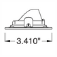 Juno Aculux Recessed Lighting 2331SQ3BHZ-WH-SF (2SQ3APIN BD WHSF WET) 2" 3 Heads LED Adjustable Lensed Pinhole Self Flanged Trim, White Finish