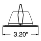Juno Aculux Recessed Lighting 2332BHZ-WH-SF (2DPIN BD WHSF WET) New Construction 2" Round LED with 1-1/4" Pinhole, Wet Location, Black Diffuse Reflector, White Painted Flange Trim