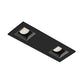 Juno Aculux Recessed Lighting 2338SQ2BHZ-BL-FM 2" 2 Heads LED Adjustable Pinhole Flush Mount Trim, Black Finish