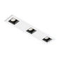 Juno Aculux Recessed Lighting 2338SQ3BHZ-WH-FM (2SQ3APIN BD WHFM) 2" 3 Heads LED Adjustable Pinhole Flush Mount Trim, White Finish