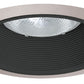 Juno Recessed Lighting 24B-SC (24 BSC) 6" LED, Line Voltage, Tapered Baffle Trim, Black Baffle, Satin Chrome Trim