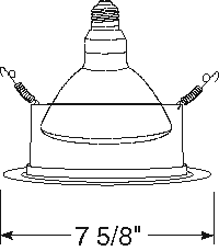 Juno Recessed Lighting 25B-BL (25 BBL) 6" Line Voltage, Straight Baffle Trim, Black Baffle, Black Trim