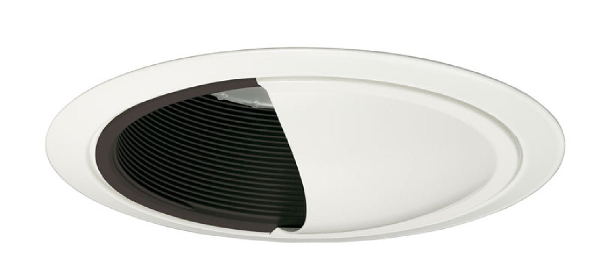 Juno Recessed Lighting 262G3B-WH (262G3 BWH) 6" Compact Fluorescent  Wall Wash Baffle Trim, Black Baffle, White Trim Ring