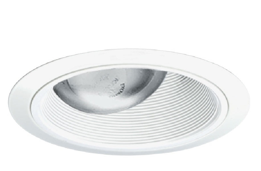 Juno Recessed Lighting 264W-WH (264 WWH) 6" Line Voltage, Adjustable Tapered Baffle Trim, White Baffle, White Trim