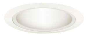 Juno Recessed Lighting 276W-WH (276S WWH) 5" Line Voltage Shallow Cone, White Reflector, White Trim