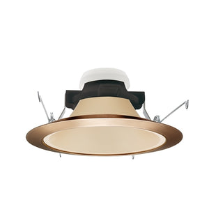 Juno Recessed Lighting 27HYP2-WHZ-ABZ (27HYP2 WHZABZ) 6" LED Hyperbolic Reflector Trim, Wheat Haze Cone, Classic Aged Bronze Trim Ring