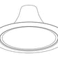 Juno Recessed Lighting 27HYP3-WHZ-ABZ (27HYP3 WHZABZ) 6" LED Hyperbolic Reflector Trim, Wheat Haze Cone, Classic Aged Bronze Trim Ring