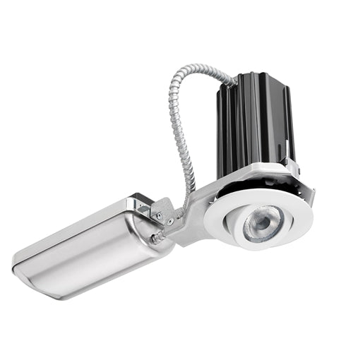 Juno Recessed Lighting 2A-935F1-WH 2" LED Round Adjustable 3500K 90CRI, Flood Beam, 120V only, White Finish