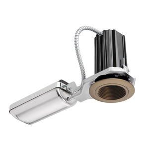 Juno Recessed Lighting 2B-830F1-ZBZ 2" LED Round Downlight Baffle 3000K 80CRI, Flood Beam, 120V only, Bronze Baffle, Bronze Trim Ring