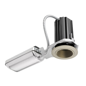 Juno Recessed Lighting 2B-830S1-SSN 2" LED Round Downlight Baffle 3000K 80CRI, Spot Beam, 120V only, Satin Nickel Baffle, Satin Nickel Trim Ring