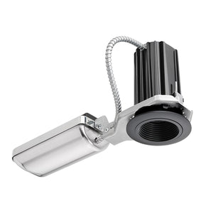 Juno Recessed Lighting 2B-835FU-BBL 2" LED Round Downlight Baffle 3500K 80CRI, Flood Beam, 120-277V, Black Baffle, Black Trim Ring