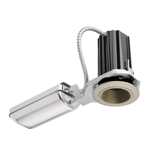 Juno Recessed Lighting 2B-841F1-SSN 2" LED Round Downlight Baffle 4100K 80CRI, Flood Beam, 120V only, Satin Nickel Baffle, Satin Nickel Trim Ring